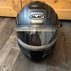 HJC Black and Gray Motorcycle  Helmet